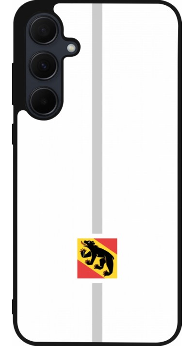 Coque Samsung Galaxy A56 - Silicone rigide noir Canton BE blanc