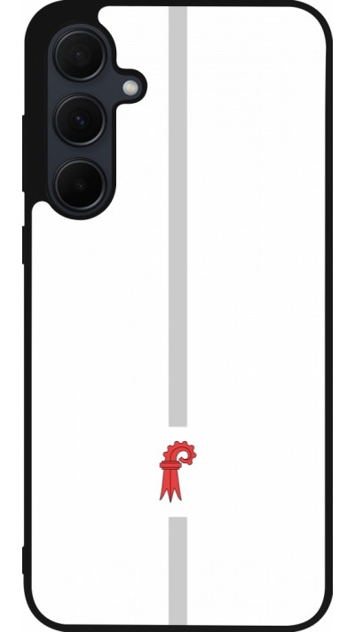 Coque Samsung Galaxy A56 - Silicone rigide noir Canton BL blanc