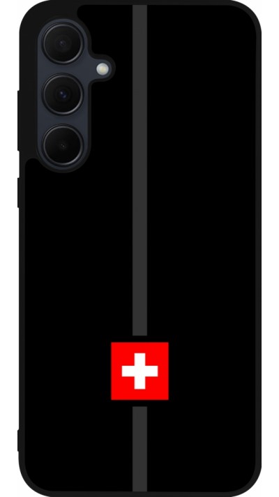 Coque Samsung Galaxy A56 - Silicone rigide noir Canton CH noir