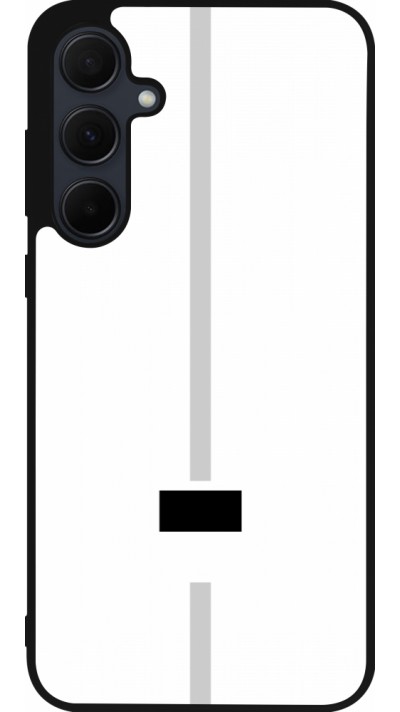 Coque Samsung Galaxy A56 - Silicone rigide noir Canton FR blanc
