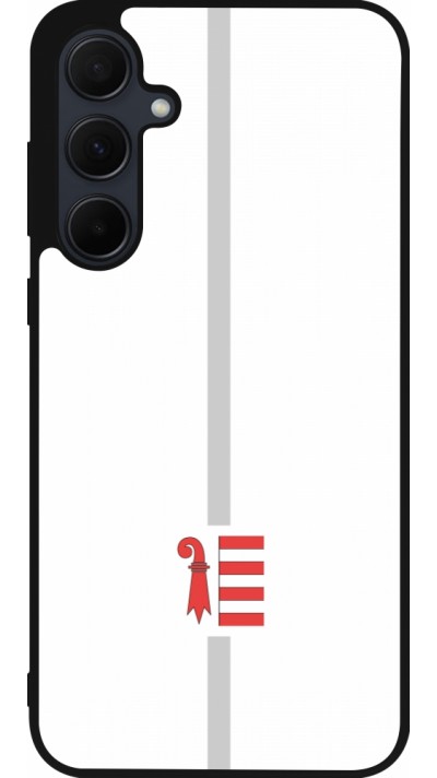 Coque Samsung Galaxy A56 - Silicone rigide noir Canton JU blanc