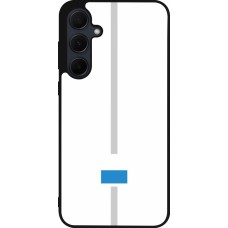 Coque Samsung Galaxy A56 - Silicone rigide noir Canton LU blanc