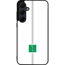 Coque Samsung Galaxy A56 - Silicone rigide noir Canton SG blanc