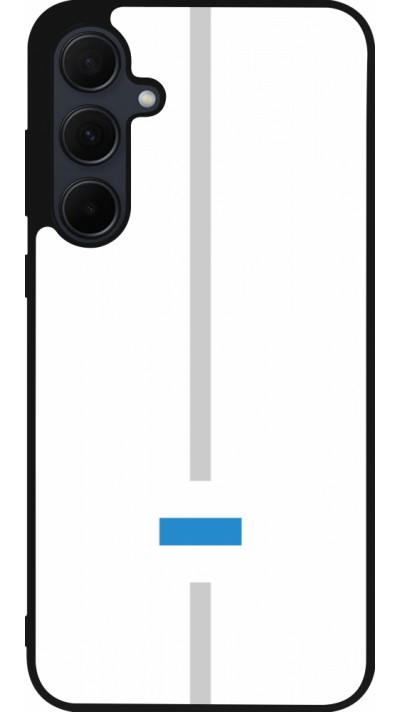 Coque Samsung Galaxy A56 - Silicone rigide noir Canton ZG blanc