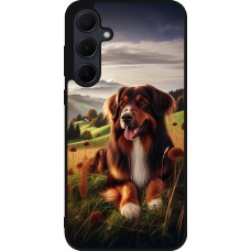 Samsung Galaxy A56 Case Hülle - Silikon schwarz Hund Land Schweiz