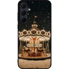 Coque Samsung Galaxy A56 - Silicone rigide noir Christmas 25 Carousel