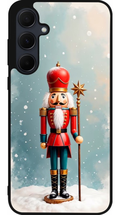 Samsung Galaxy A56 Case Hülle - Silikon schwarz Christmas 25 Nutcracker Snow