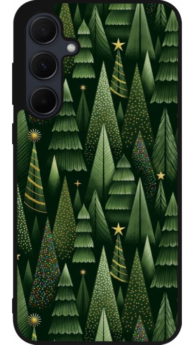 Coque Samsung Galaxy A56 - Silicone rigide noir Christmas 25 Pattern Xmas Tree