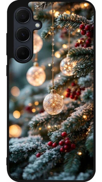 Coque Samsung Galaxy A56 - Silicone rigide noir Christmas 25 Xmas Decorated Tree