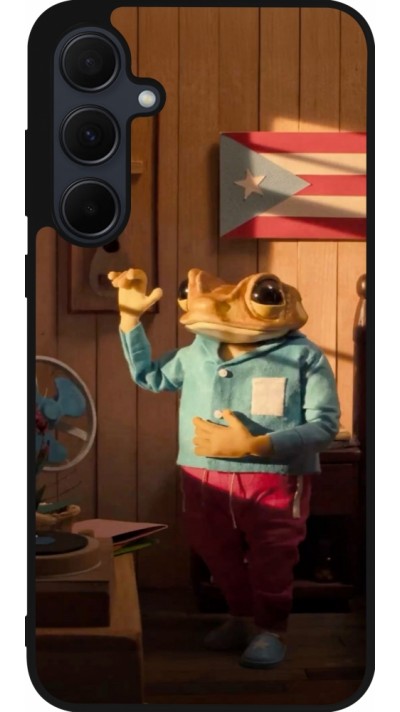 Samsung Galaxy A56 Case Hülle - Silikon schwarz Dancing frog DTMF