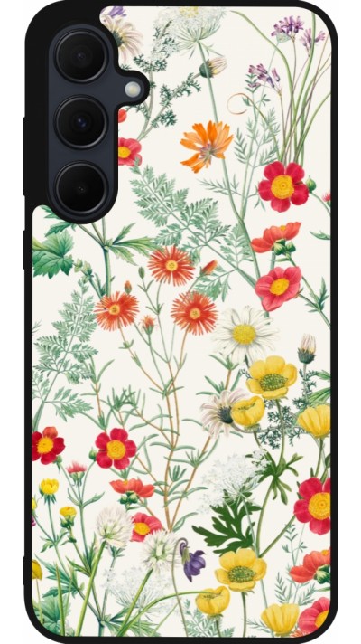 Samsung Galaxy A56 Case Hülle - Silikon schwarz Flora Botanical Wildlife
