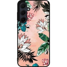Samsung Galaxy A56 Case Hülle - Silikon schwarz Flowers Artprint