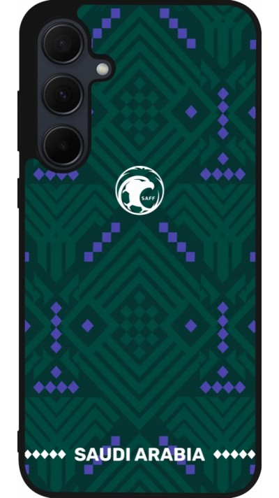 Coque Samsung Galaxy A56 - Silicone rigide noir Maillot de football Arabie saoudite 2026 personnalisable