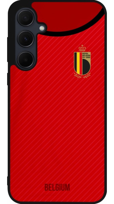 Coque Samsung Galaxy A56 - Silicone rigide noir Maillot de football Belgique 2022 personnalisable
