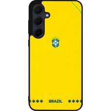 Coque Samsung Galaxy A56 - Silicone rigide noir Maillot de football Bresil 2026 personnalisable