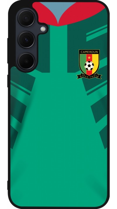 Coque Samsung Galaxy A56 - Silicone rigide noir Maillot de football Cameroun 2022 personnalisable