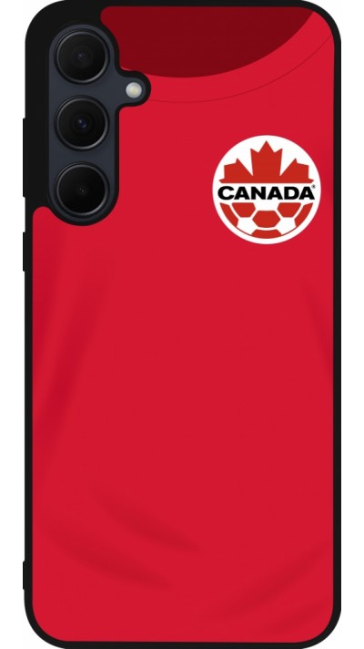 Coque Samsung Galaxy A56 - Silicone rigide noir Maillot de football Canada 2022 personnalisable
