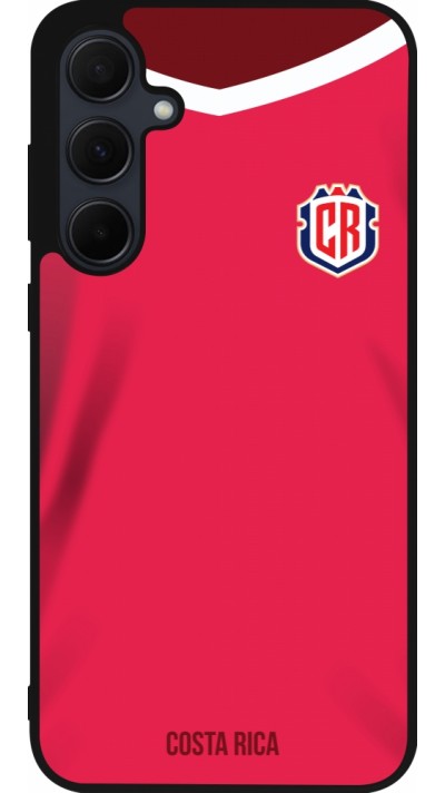 Coque Samsung Galaxy A56 - Silicone rigide noir Maillot de football Costa Rica 2022 personnalisable
