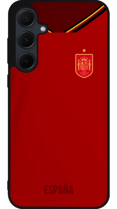 Coque Samsung Galaxy A56 - Silicone rigide noir Maillot de football Espagne 2022 personnalisable