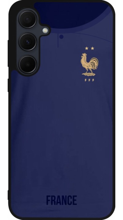 Coque Samsung Galaxy A56 - Silicone rigide noir Maillot de football France 2022 personnalisable