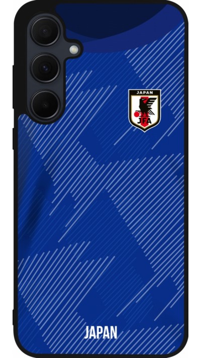 Coque Samsung Galaxy A56 - Silicone rigide noir Maillot de football Japon 2022 personnalisable