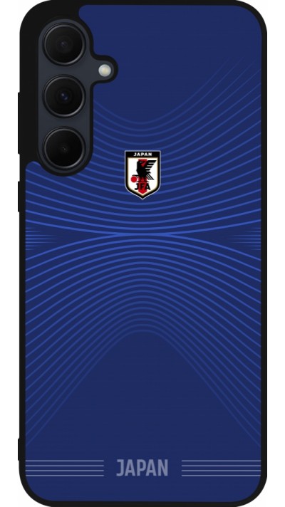 Coque Samsung Galaxy A56 - Silicone rigide noir Maillot de football Japon 2026 personnalisable