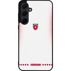 Coque Samsung Galaxy A56 - Silicone rigide noir Maillot de football Jordanie 2026 personnalisable
