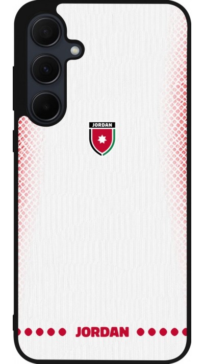 Coque Samsung Galaxy A56 - Silicone rigide noir Maillot de football Jordanie 2026 personnalisable