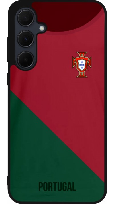 Coque Samsung Galaxy A56 - Silicone rigide noir Maillot de football Portugal 2022