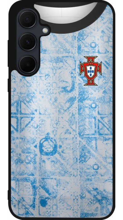 Coque Samsung Galaxy A56 - Silicone rigide noir Maillot de football Portugal Extérieur personnalisable
