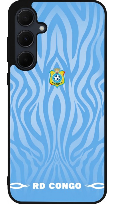 Coque Samsung Galaxy A56 - Silicone rigide noir Maillot de football RD Congo 2026 personnalisable