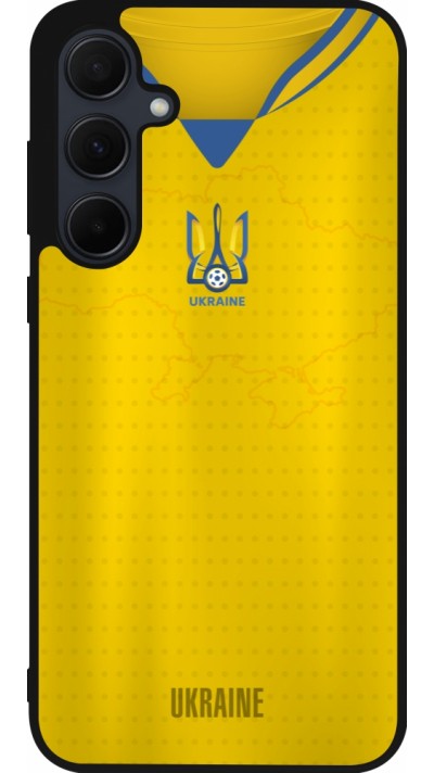 Coque Samsung Galaxy A56 - Silicone rigide noir Maillot de football Ukraine