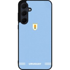 Coque Samsung Galaxy A56 - Silicone rigide noir Maillot de football Uruguay 2026 personnalisable