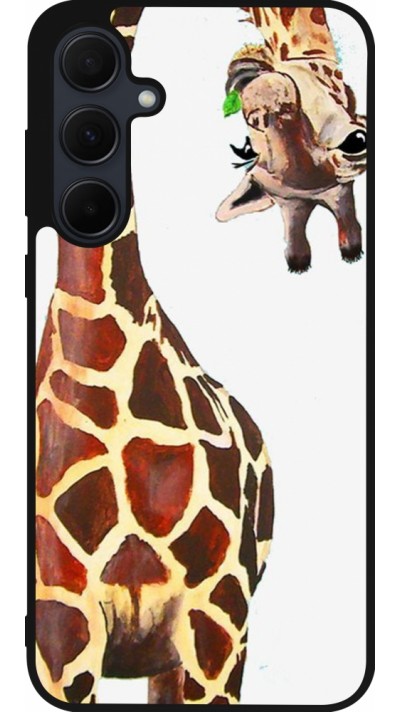 Samsung Galaxy A56 Case Hülle - Silikon schwarz Giraffe Fit