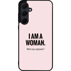Samsung Galaxy A56 Case Hülle - Silikon schwarz I am a woman