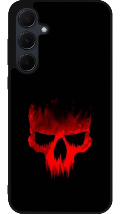 Samsung Galaxy A56 Case Hülle - Silikon schwarz Halloween 2023 scary skull