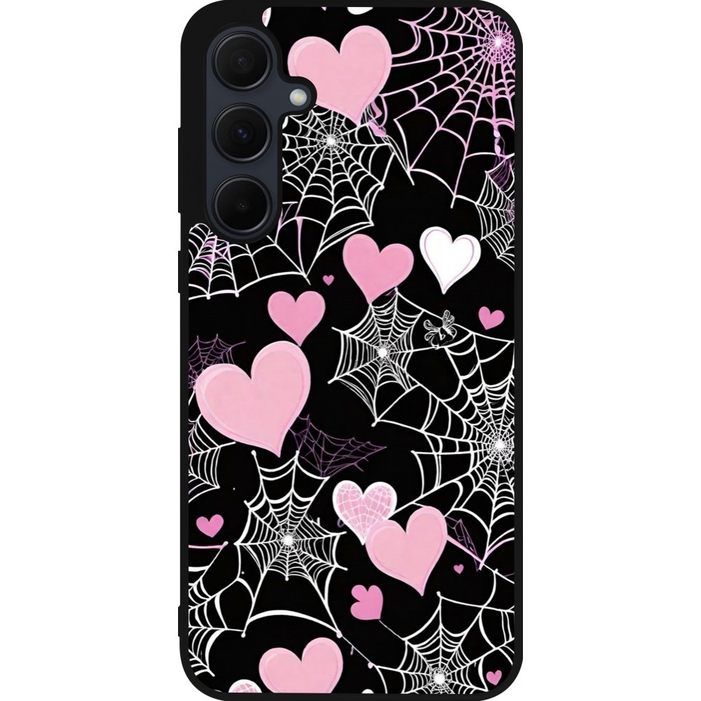 Samsung Galaxy A56 Case Hülle - Silikon schwarz Halloween 2024 girly