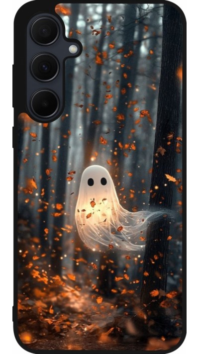 Samsung Galaxy A56 Case Hülle - Silikon schwarz Halloween 2025 Ghost in the forest