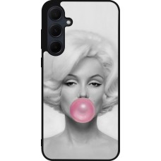 Coque Samsung Galaxy A56 - Silicone rigide noir Marilyn Bubble