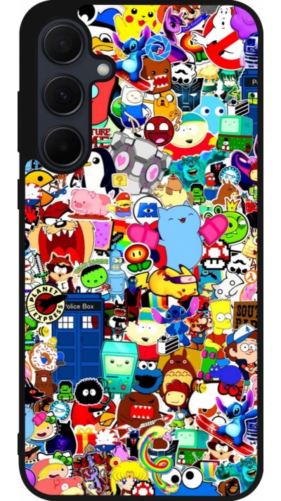 Coque Samsung Galaxy A56 - Silicone rigide noir Mixed cartoons
