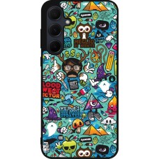 Coque Samsung Galaxy A56 - Silicone rigide noir Mixed Cartoons Turquoise