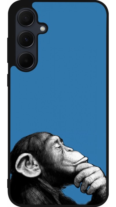 Coque Samsung Galaxy A56 - Silicone rigide noir Monkey Pop Art