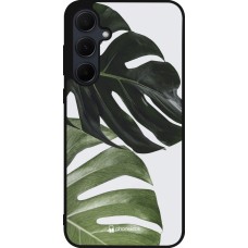 Coque Samsung Galaxy A56 - Silicone rigide noir Monstera Plant