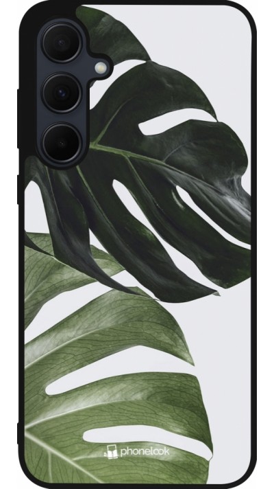 Coque Samsung Galaxy A56 - Silicone rigide noir Monstera Plant