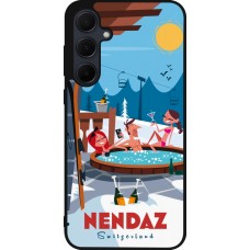 Coque Samsung Galaxy A56 - Silicone rigide noir Nendaz Mountain Jacuzzi