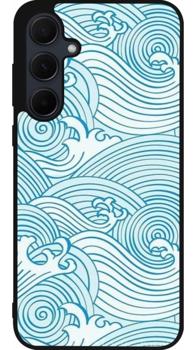 Coque Samsung Galaxy A56 - Silicone rigide noir Ocean Waves