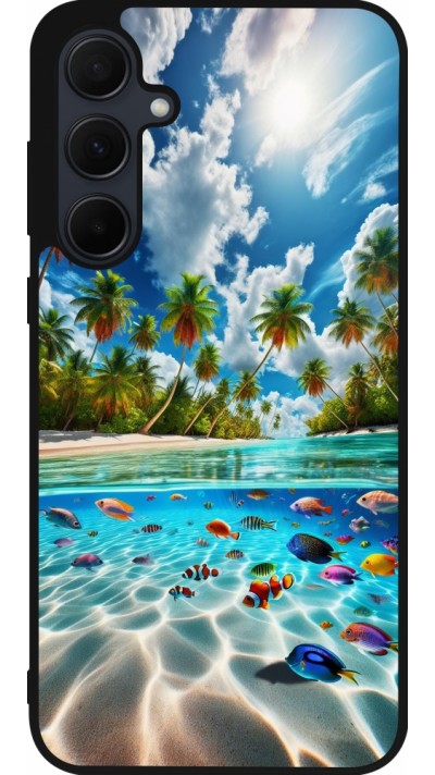 Coque Samsung Galaxy A56 - Silicone rigide noir Plage Paradis