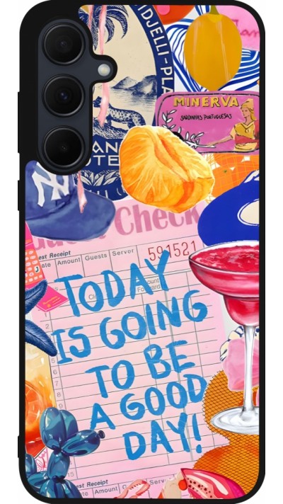 Coque Samsung Galaxy A56 - Silicone rigide noir Preppy Today is Going to be a good day