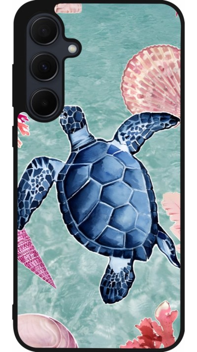 Coque Samsung Galaxy A56 - Silicone rigide noir Preppy Turtle
