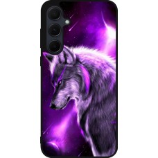 Samsung Galaxy A56 Case Hülle - Silikon schwarz Purple Sky Wolf
